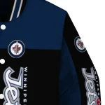 winnipeg jets intricate skull blue black varsity jacket best selling