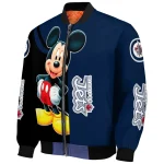 winnipeg jets mickey mouse blue bomber jacket best selling