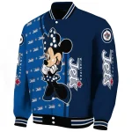 winnipeg jets minnie mouse blue varsity jacket best selling