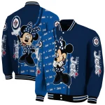winnipeg jets minnie mouse blue varsity jacket best selling