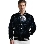 winnipeg jets skull bite blue black varsity jacket best selling