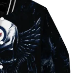 winnipeg jets skull bite blue black varsity jacket best selling