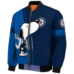 winnipeg jets snoopy attitude blue bomber jacket best selling