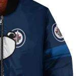 winnipeg jets snoopy attitude blue bomber jacket best selling
