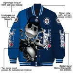 winnipeg jets spooky grin blue varsity jacket best selling