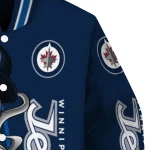 winnipeg jets spooky grin blue varsity jacket best selling