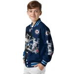 winnipeg jets spooky grin blue varsity jacket best selling