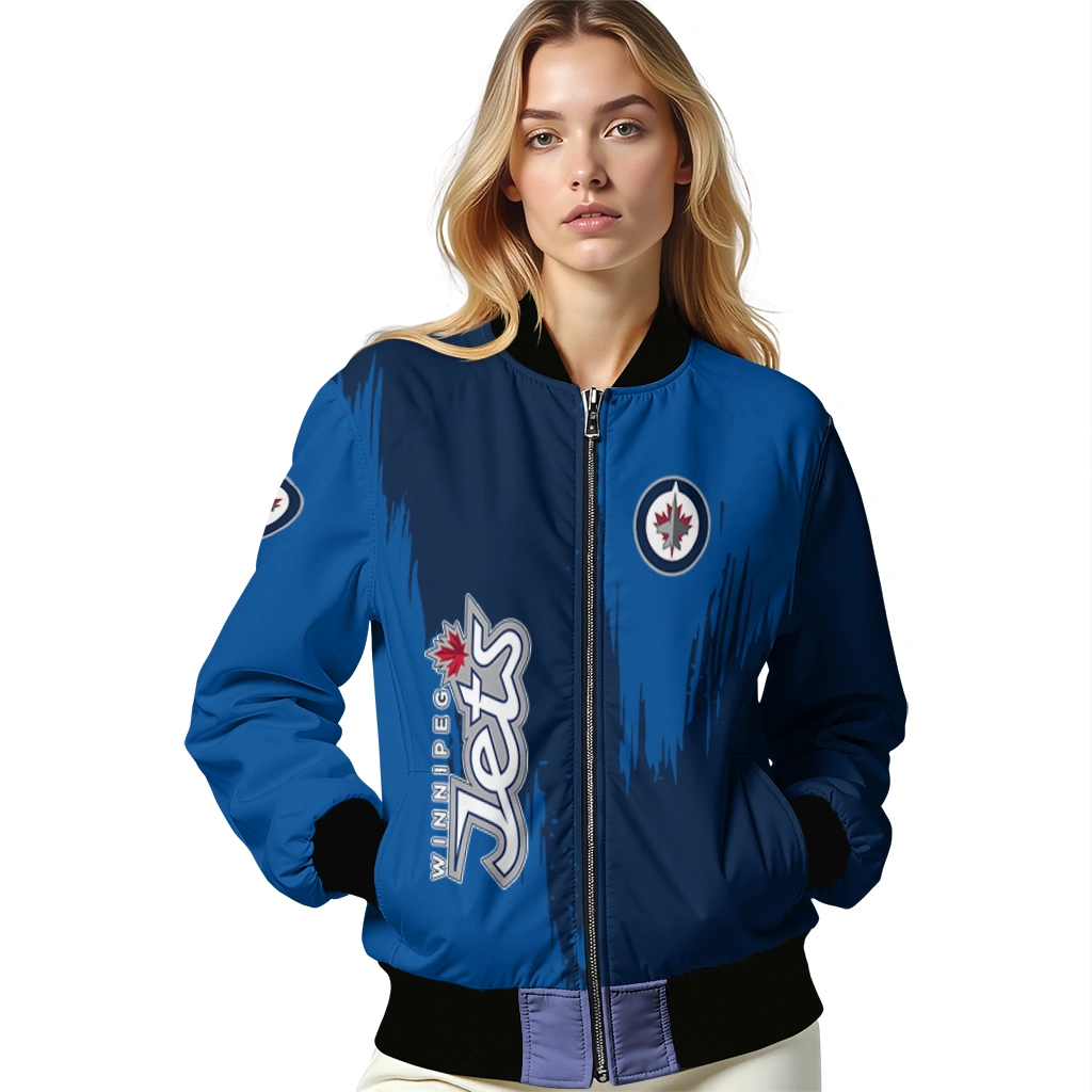 winnipeg jets urban mark blue bomber jacket latest model winnipeg jets urban mark blue bomber jacket latest model
