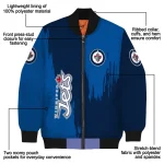 winnipeg jets urban mark blue bomber jacket best selling