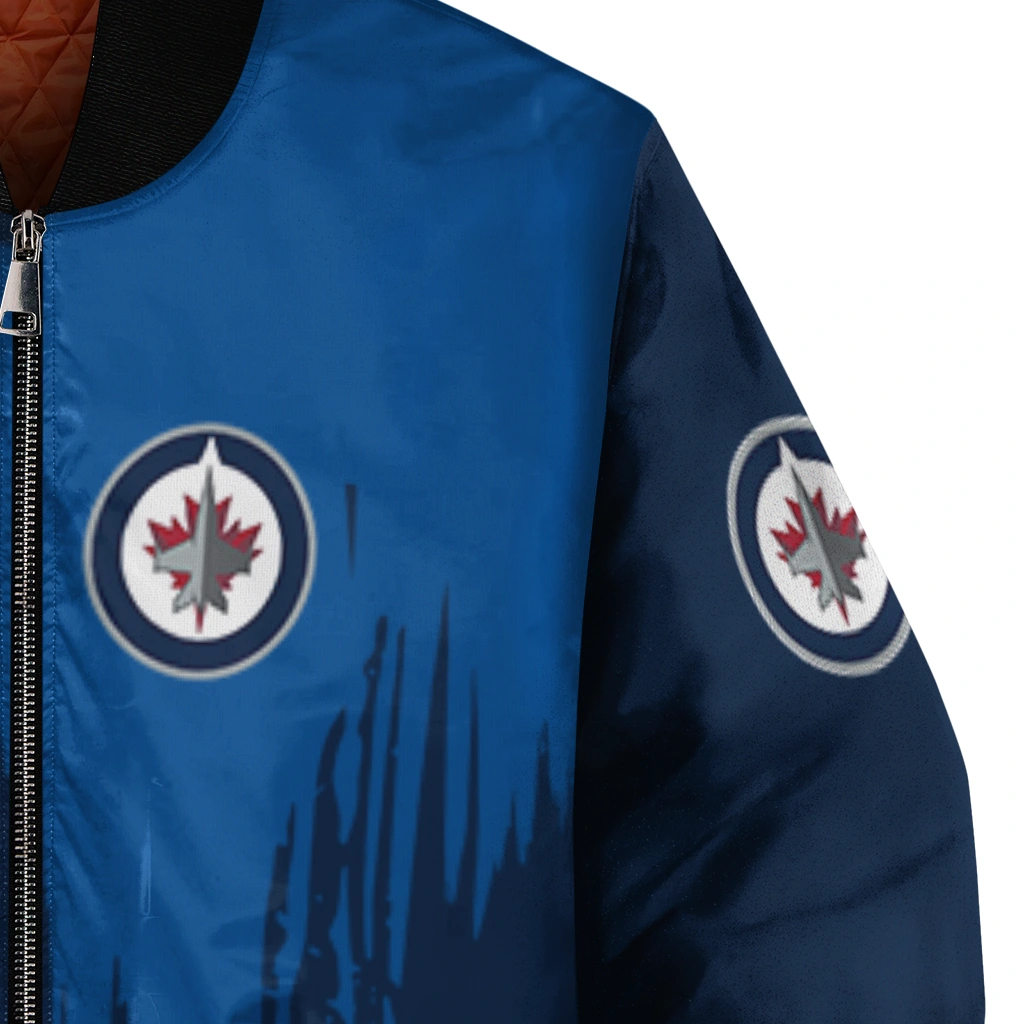 winnipeg jets urban mark blue bomber jacket premium grade winnipeg jets urban mark blue bomber jacket premium grade