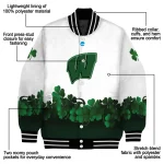 wisconsin badgers clovers pattern white green varsity jacket best selling