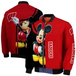 wisconsin badgers mickey mouse red bomber jacket best selling