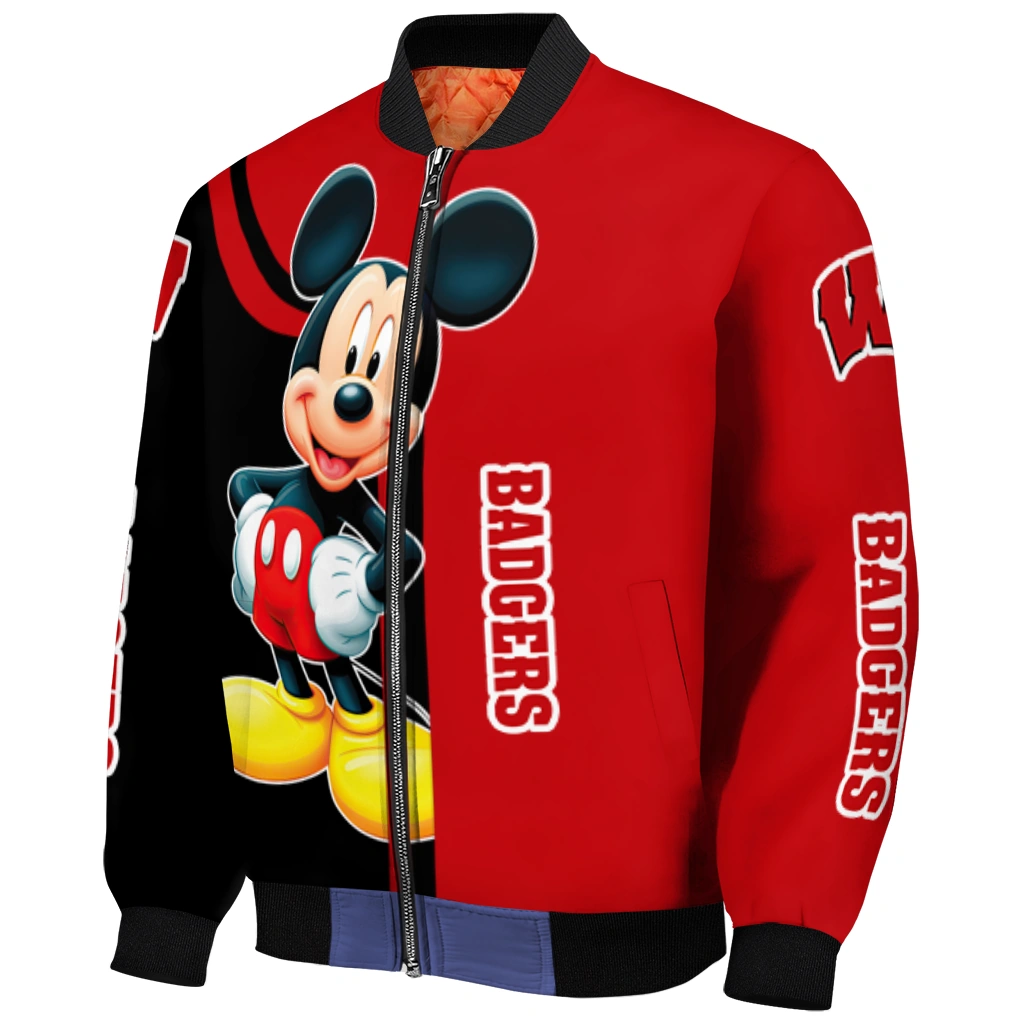 wisconsin badgers mickey mouse red bomber jacket fashion forward wisconsin badgers mickey mouse red bomber jacket fashion forward