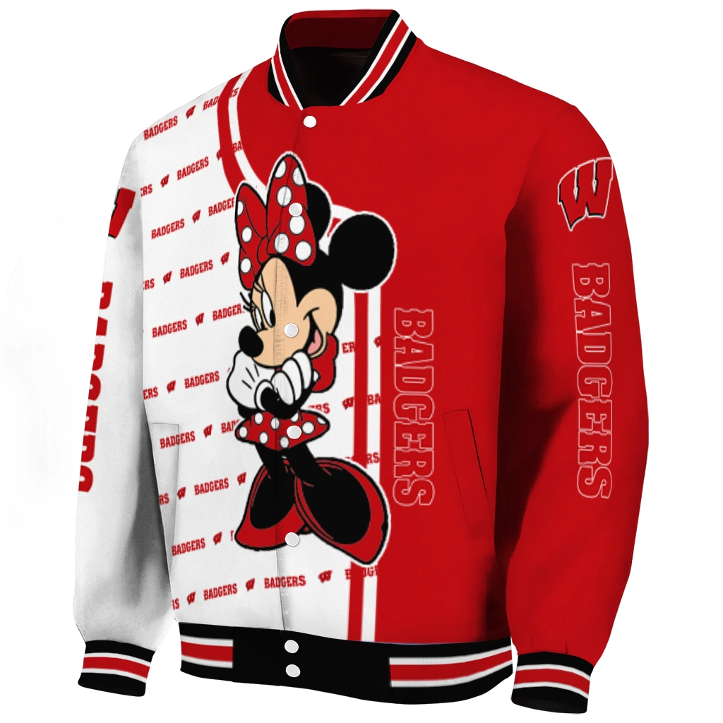 wisconsin badgers minnie mouse red varsity jacket best selling wisconsin badgers minnie mouse red varsity jacket best selling