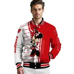wisconsin badgers minnie mouse red varsity jacket best selling