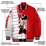wisconsin badgers minnie mouse red varsity jacket best selling