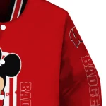 wisconsin badgers minnie mouse red varsity jacket best selling