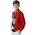 wisconsin badgers minnie mouse red varsity jacket best selling