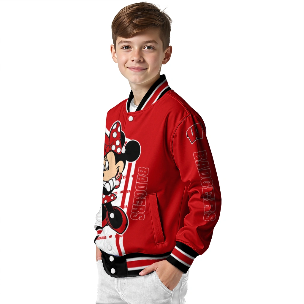 wisconsin badgers minnie mouse red varsity jacket trendy wisconsin badgers minnie mouse red varsity jacket trendy