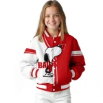 wisconsin badgers snoopy attitude red varsity jacket best selling