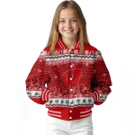 wisconsin badgers snowy pines red varsity jacket best selling