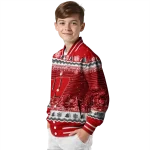 wisconsin badgers snowy pines red varsity jacket best selling