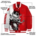 wisconsin badgers spooky grin red varsity jacket best selling