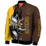 wyoming cowboys spooky grin brown bomber jacket best selling