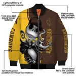 wyoming cowboys spooky grin brown bomber jacket best selling