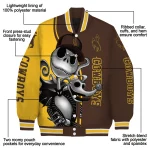 wyoming cowboys spooky grin brown varsity jacket best selling