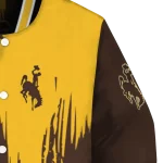 wyoming cowboys urban mark brown varsity jacket best selling