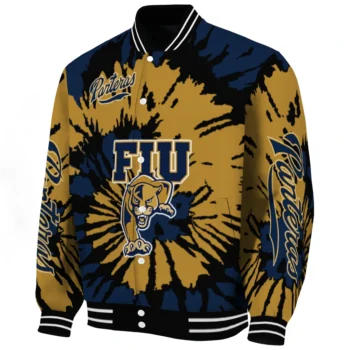 custom fiu panthers burst splatter blue varsity jacket best selling.webp
