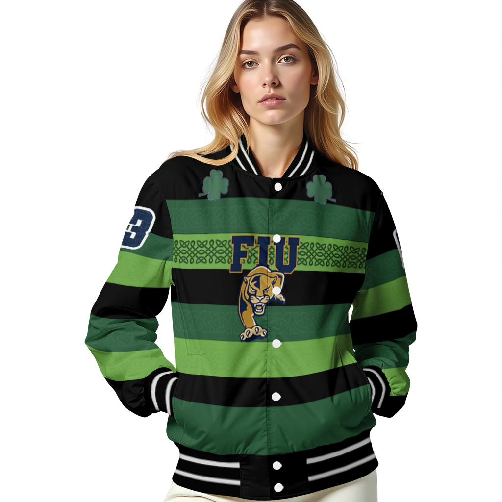 custom fiu panthers clover green lines green black varsity jacket latest model.webp custom fiu panthers clover green lines green black varsity jacket latest model.webp