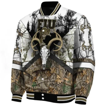 custom fiu panthers deer skull camouflage white varsity jacket best selling.webp