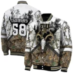 custom fiu panthers deer skull camouflage white varsity jacket best selling.webp