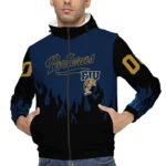 custom fiu panthers flame trim blue black windbreaker jacket best selling.webp
