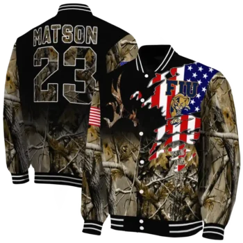 custom fiu panthers patriot deer camouflage varsity jacket fashion forward.webp