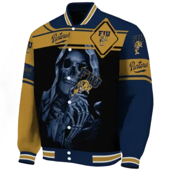 custom fiu panthers reaper hands blue black varsity jacket best selling.webp