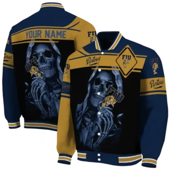 custom fiu panthers reaper hands blue black varsity jacket fashion forward.webp
