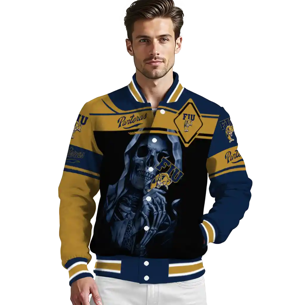 custom fiu panthers reaper hands blue black varsity jacket high quality.webp custom fiu panthers reaper hands blue black varsity jacket high quality.webp