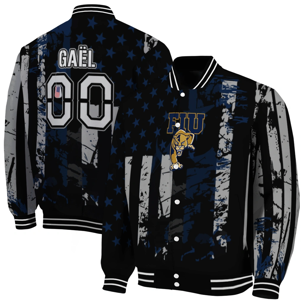 custom fiu panthers star stripes blue black varsity jacket fashion forward.webp custom fiu panthers star stripes blue black varsity jacket fashion forward.webp