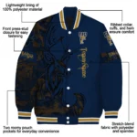 custom fiu panthers tribal deer art blue varsity jacket best selling.webp