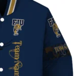 custom fiu panthers tribal deer art blue varsity jacket best selling.webp