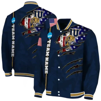 custom fiu panthers usa flag claws blue varsity jacket fashion forward.webp