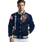 custom fiu panthers usa flag claws blue varsity jacket best selling.webp