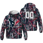 custom houston texans brushstroke pattern blue windbreaker jacket best selling.webp