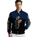 customized fiu panthers groot football blue black varsity jacket best selling.webp