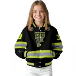 customized fiu panthers heartbeat accent black green varsity jacket best selling.webp