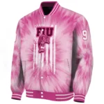 customized fiu panthers pink tie dye pink varsity jacket best selling.webp