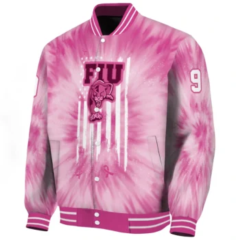 customized fiu panthers pink tie dye pink varsity jacket best selling.webp